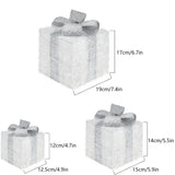 NNEOBA Set of 3 LED Christmas Lighted Gift Boxes