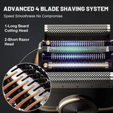 NNEOBA Portable 4-Blade Floating Head Electric Shaver