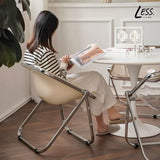 NNEOBA Modern Foldable Acrylic Leisure Chair - White