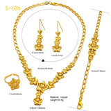 NNEOBA NNEOBA Indian 24k Gold Bridal Jewelry Set for Women