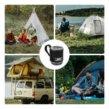 NNEOBA Boiler Camping Stove Kit Heat Pot And Burner System Black