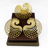 NNEOBA 18K Gold Plated Earrings and Ring Set (Model 2)