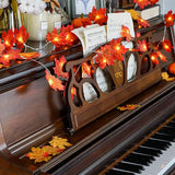 4.5m 30 LED Maple Leaf String Lights, Warm White
