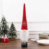 A-02(22x21cm) Creative Christmas Wine Bottle Set Golden Velvet Dress Wine Bottle Covers Sleeve Santa Snowman Xmas New Year Dinner Table Decor