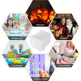 100-Piece White Random Mesh Organza Drawstring Gift Bags