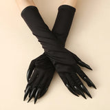 Shiny Cat Ear Masks Cosplay Halloween Party Costume Accessories Long Gloves Sexy Bling Kitten Half Masks