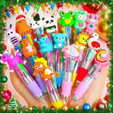 Cute Cartoon Four-Colour Pen Set Multicolour 10 Pcs