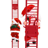 NNEOBA Electric Climbing Santa Claus Christmas Ornament - Festive Red Ladder