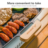 NNEOBA Square Camping BBQ Grill Pan Black