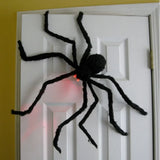 200cm  weighs only 0.100 kg Extra Large Plush Black Spider Outdoor Home Bar Party Haunted House Horror Props Halloween Decoration