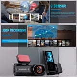 NNEOBA 4K Dual Lens Dash Cam with Night Vision