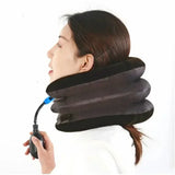 NNEOBA Inflatable Neck Stretcher Air Cervical Traction Device Brown