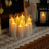 LED Flameless Tea Light Candles with Acrylic Cups