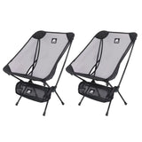 NNEOBA 2pcs Outdoor Folding Moon Chairs Black