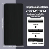 NNEOBA Extra Thick Non Slip Yoga Mat Durable NBR Rubber Black