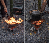 NNEOBA Folding Portable Barbecue Grill Camping Silver