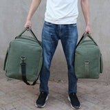 NNEOBA Waterproof Canvas Duffel Bag Travel Sports Green