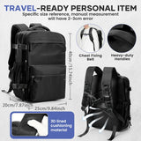 NNEOBA Vacuum Compression Travel Backpack with Pump Black