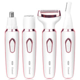 NNEOBA 4 in 1 Electric Razor for Women Hair Trimmer White