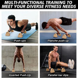 Wooden Push-Up Bars Parallettes