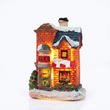 LED Christmas House Night Light Mini Resin Holiday Village Decor