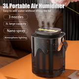 NNEOBA 3L Air Humidifier – Triple Spray USB Aroma Diffuser Cool Mist Maker