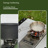 NNEOBA Camping Gas Stove High-Power Folding Stainless Steel Grill Burner Silver