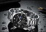 NNEOBA 4PCS Men's Stainless Steel Quartz Watch Set (W118-A)
