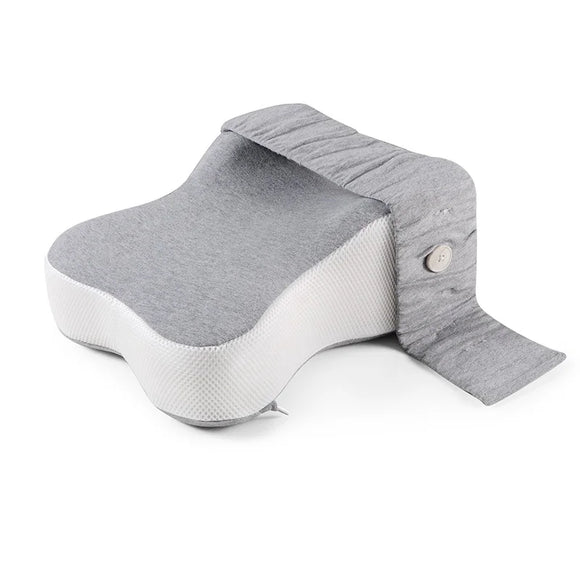 NNEOBA Orthopedic Memory Foam Leg Pillow with Adjustable Strap Grey