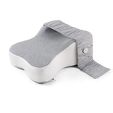 NNEOBA Orthopedic Memory Foam Leg Pillow with Adjustable Strap Grey