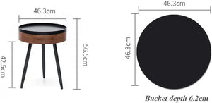 NNEOBA Modern Barrel-Style Bedside Table & Coffee Table with Ample Storage Space
