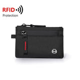 Mini RFID Nylon Zipper Wallet for Men and Women