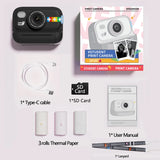 NNEOBA Color Instant Print Camera for Kids Black