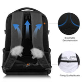 NNEOBA Dual Shoulder Camera Backpack with Rain Cover Black