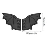 1-Pair Matte Black Bat Sneaker Shoe Wings