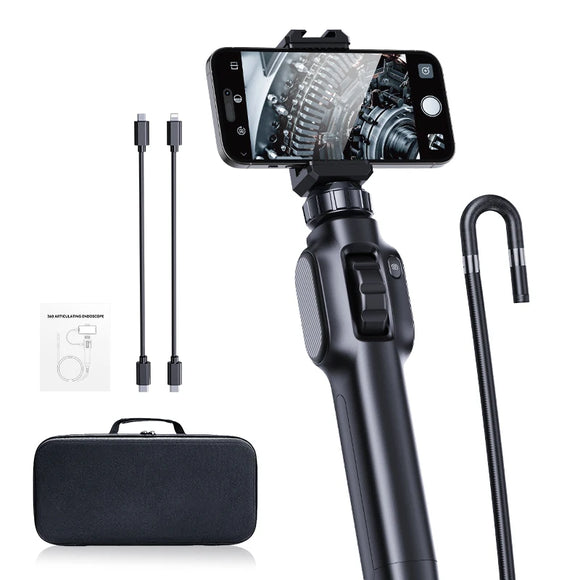 NNEOBA 8mm 360 Articulating Endoscope Camera Black