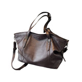 NNEOBA Leather Womens Tote Shoulder Crossbody Bag (Coffee)