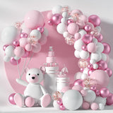 NNEOBA Mesmerizing Macaron Pink Balloon Garland Arch Kit - Style 1 (125 Pieces)
