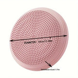 NNEOBA 4mm Natural Rubber Flat Balance Yoga Trainer Mat Pink
