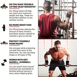 NNEOBA 2PCS Wrist Hook Straps for Weightlifting & Pull-Ups