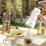 NNEOBA Portable Hand Press Espresso Maker 3 in 1 Travel Coffee Brewer White