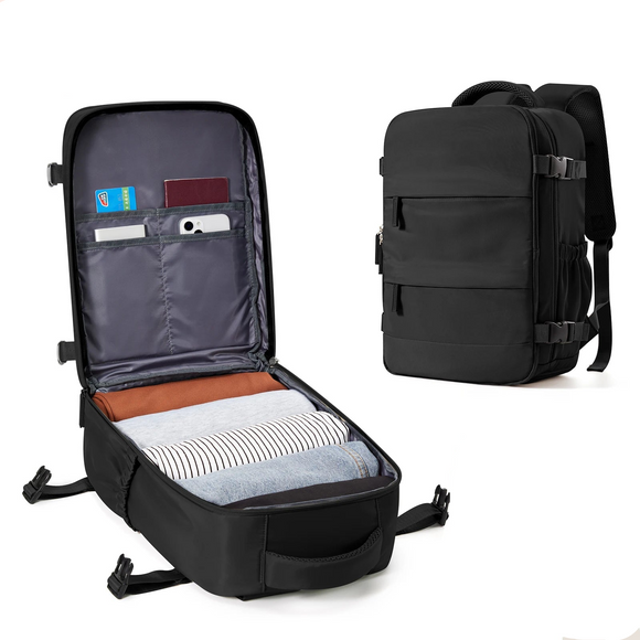 NNEOBA Laptop Backpack Airline-Approved Black
