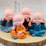 NNEOBA 4Pcs Resin Gift Lovely Little Monk
