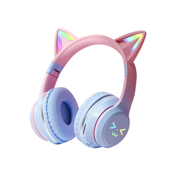 NNEOBA Cat Ear Wireless Bluetooth Headphone Blue