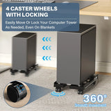 NNEOBA Adjustable CPU Stand with Rolling Wheels