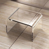 NNEOBA Transparent Acrylic Mini Side Table & Shoe Changing Stool - Middle Color