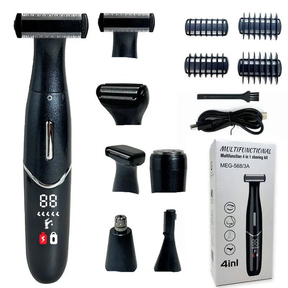 NNEOBA 7 in 1 Electric Epilator & Precision Shaver Wet & Dry Use Black