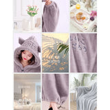 NNEOBA Oversized Fleece Hoodie Blanket