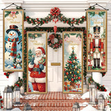 4PCS Christmas Door Banner Decoration Set