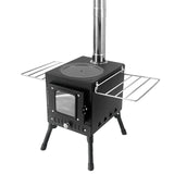 Foldable Stainless Steel Wood Burning Camping Stove with Viewing Window